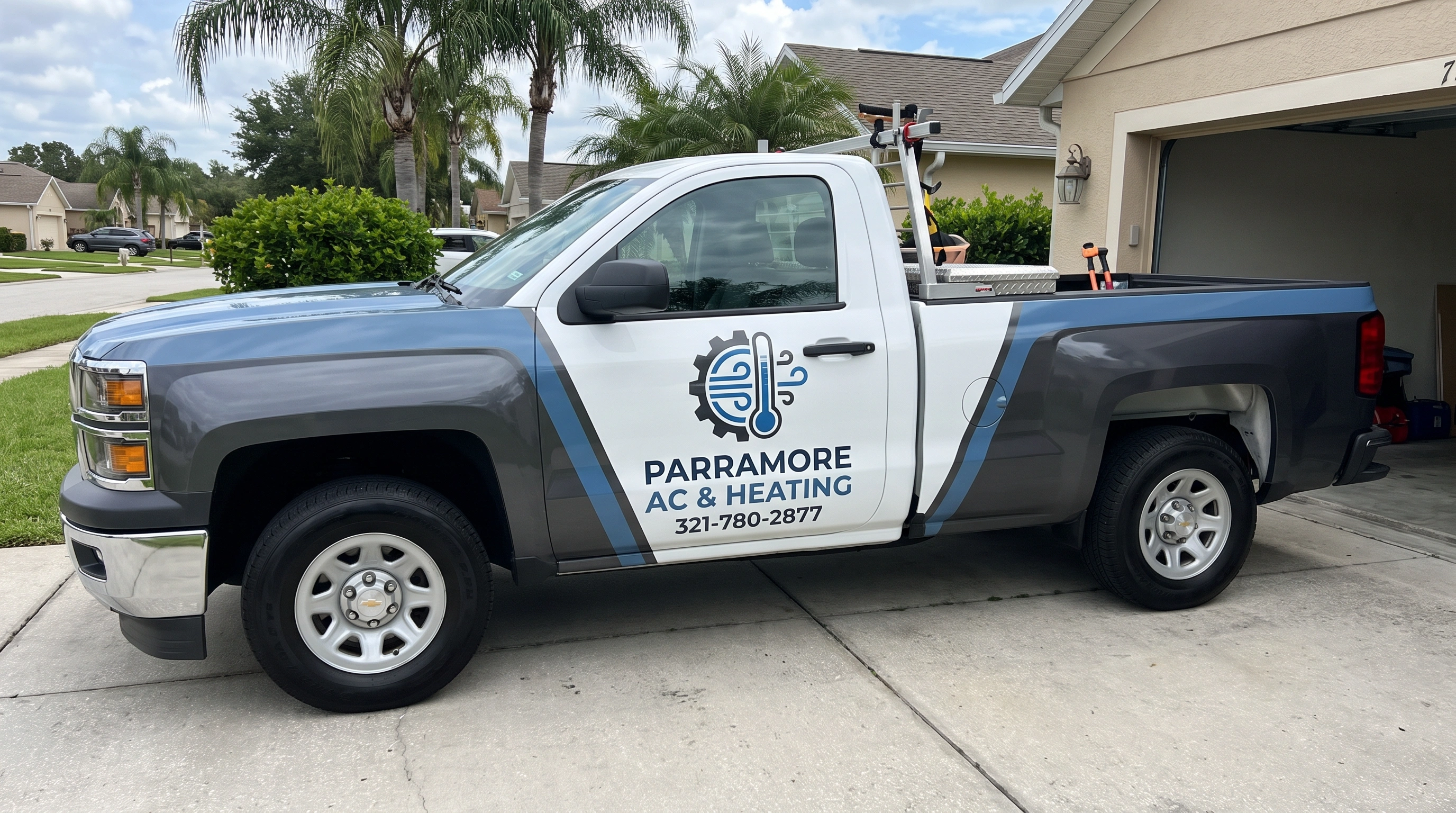 Parramore AC & Heating technician servicing an Orlando HVAC system